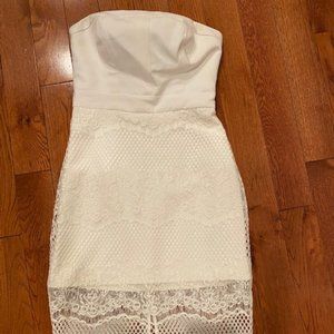 Bebe White Lace Dress